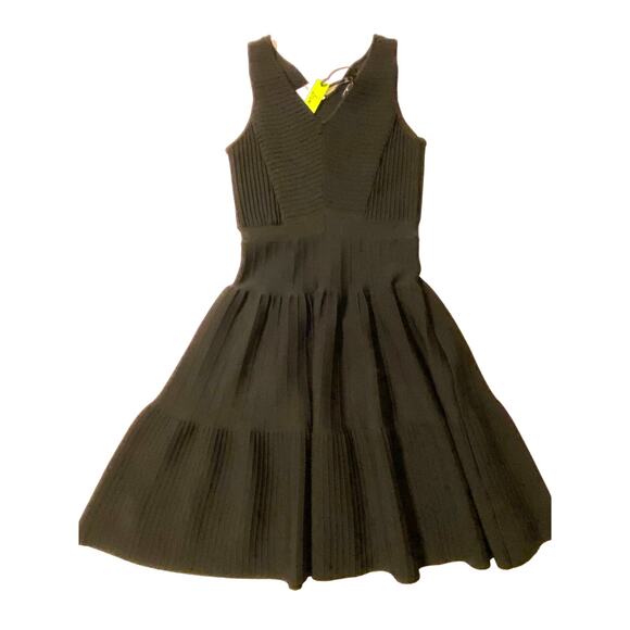 Sam Edelman Black Ottoman Deco Drive Sleeveless Fit & Flare Dress Size Small - Picture 9 of 13